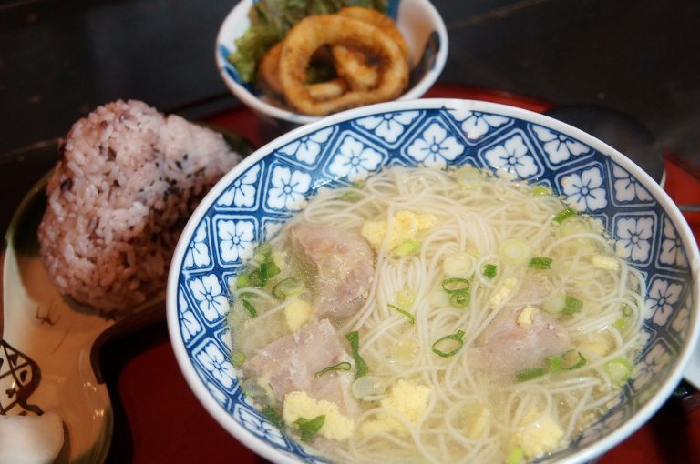 とり麺＆黒米おにぎり